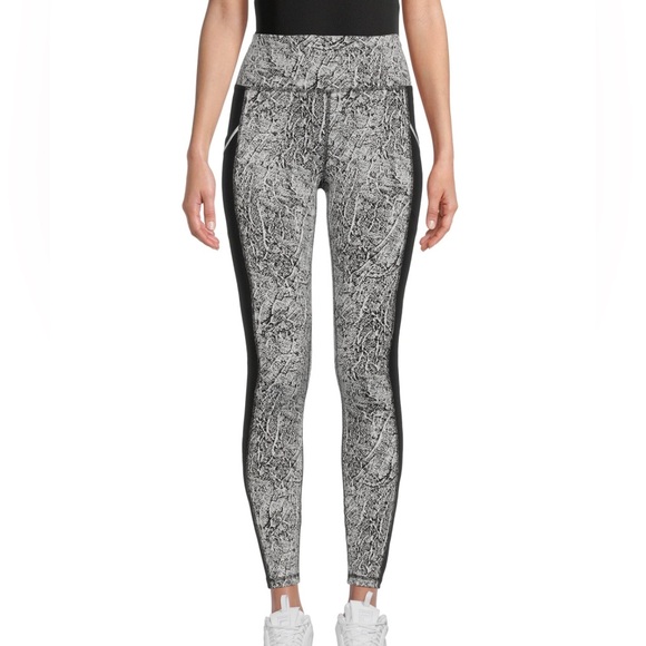 Avia Pants - Avia Leggings Black White Stretch Active Fitness Yoga Running Casual Small 4 6